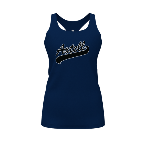 [CUS-DFW-RCBK-PER-NVY-FYS-LOGO1] Racerback Tank Top (Female Youth S, Navy, Logo 1)