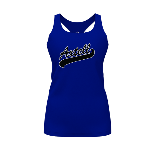 [CUS-DFW-RCBK-PER-RYL-FYS-LOGO1] Racerback Tank Top (Female Youth S, Royal, Logo 1)