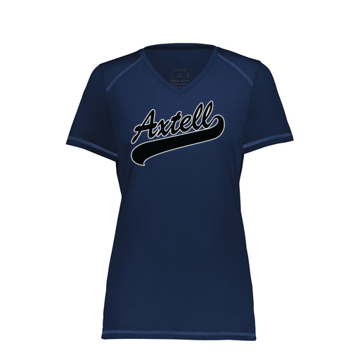 [6844.065.XS-LOGO1] Women's SoftTouch Short Sleeve (Female Adult XS, Navy, Logo 1)