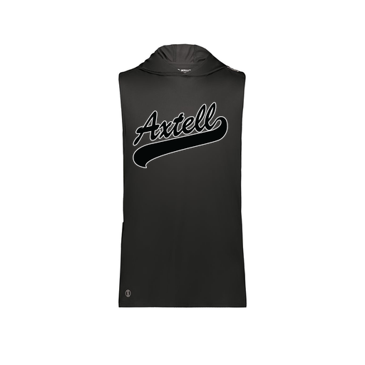 [222590.080.XS-LOGO1] Men's CoolDry Sleeveless Hoodie (Adult XS, Black, Logo 1)