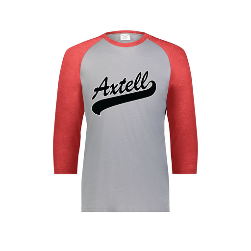 [6879.27V.S-LOGO1] Men's Vintage 3/4 Sleeve T-Shirt (Adult S, Red, Logo 1)
