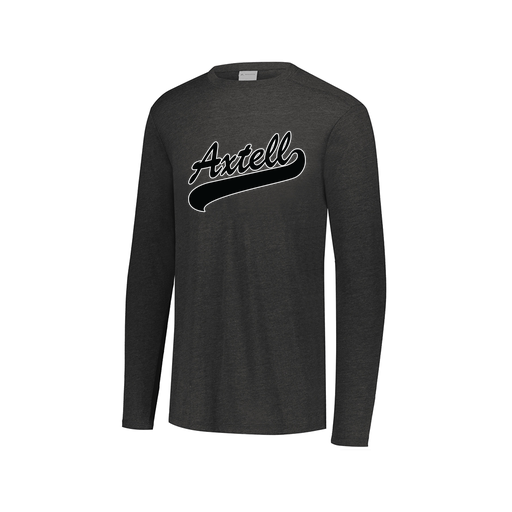 [FTLCUBBK-AXS-LOGO1] Decker Men's Tri-Blend T-Shirt - Long Sleeve (Adult XS, Black, Logo 1)