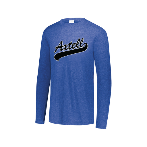 [3075.U55.XS-LOGO1] Decker Men's Tri-Blend T-Shirt - Long Sleeve (Adult XS, Royal, Logo 1)