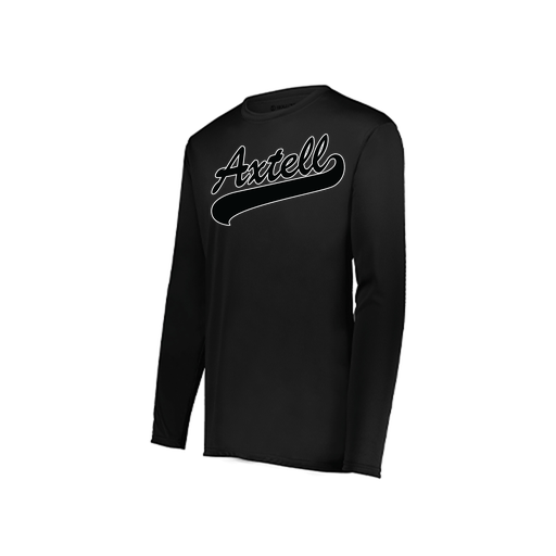 [222823.080.S-LOGO1] Youth LS Smooth Sport Shirt (Youth S, Black, Logo 1)