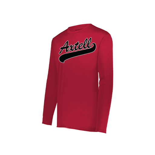 [222823.083.S-LOGO1] Youth LS Smooth Sport Shirt (Youth S, Red, Logo 1)
