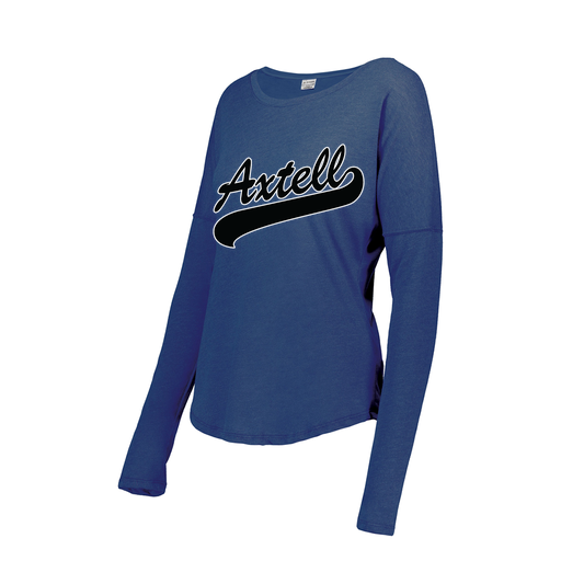 [FTLCUBRY-FAXS-LOGO1] Decker Women's Tri-Blend T-Shirt - Long Sleeve (Female Adult XS, Royal, Logo 1)