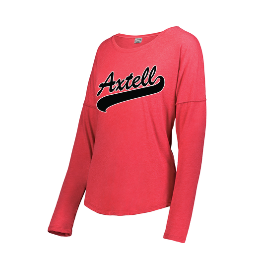 [FTLCUBRD-FAXS-LOGO1] Decker Women's Tri-Blend T-Shirt - Long Sleeve (Female Adult XS, Red, Logo 1)